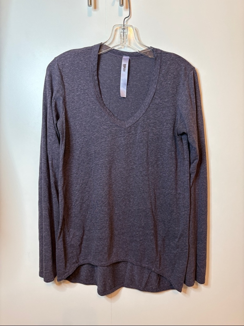 WILT Purple V-Neck Long Sleeve Top - M